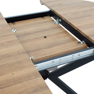 pak-235-000004-6 TΡΑΠΕΖΙ LYDIA PAKOWORLD MDF ΕΠΕΚΤΕΙΝΟΜΕΝΟ ΚΑΡΥΔΙ-ΜΑΥΡΟ 120-160X120X79ΕΚ