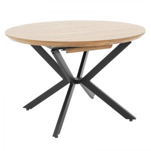 pak-235-000004 TΡΑΠΕΖΙ LYDIA PAKOWORLD MDF ΕΠΕΚΤΕΙΝΟΜΕΝΟ ΚΑΡΥΔΙ-ΜΑΥΡΟ 120-160X120X79ΕΚ