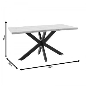 pak-235-000021-5 TΡΑΠΕΖΙ GILMAN PAKOWORLD MDF ΚΑΡΥΔΙ-ΜΑΥΡΟ 150X90X75ΕΚ