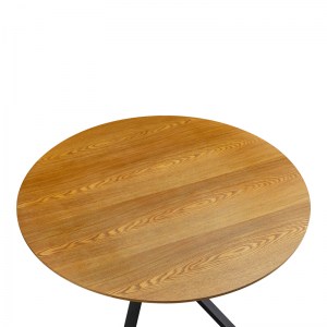 pak-235-000036-2 TΡΑΠΕΖΙ CERCO PAKOWORLD SONOMA MDF ΚΑΙ ΜΑΥΡΟ ΜΕΤΑΛΛΙΚΟ ΠΟΔΙ Φ120X75ΕΚ