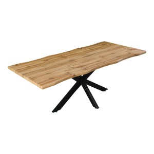 pak-235-000038-2 TΡΑΠΕΖΙ GILMAN PAKOWORLD MDF ΣΕ SONOMA ΑΠΟΧΡΩΣΗ ΚΑΙ ΜΑΥΡΟ ΜΕΤΑΛΛΙΚΟ ΠΟΔΙ 200X100X75ΕΚ