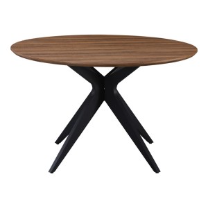 pak-235-000040-1 ΤΡΑΠΕΖΙ TODA PAKOWORLD MDF ΣΕ ΚΑΡΥΔΙ ΑΠΟΧΡΩΣΗ ΜΕ ΜΑΥΡΑ ΜΕΤΑΛΛΙΚΑ ΠΟΔΙΑ Φ120X75ΕΚ