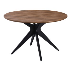 pak-235-000040 ΤΡΑΠΕΖΙ TODA PAKOWORLD MDF ΣΕ ΚΑΡΥΔΙ ΑΠΟΧΡΩΣΗ ΜΕ ΜΑΥΡΑ ΜΕΤΑΛΛΙΚΑ ΠΟΔΙΑ Φ120X75ΕΚ