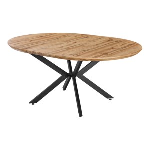 pak-235-000041-1 ΤΡΑΠΕΖΙ ΕΠΕΚΤΕΙΝΟΜΕΝΟ EDINA PAKOWORLD MDF ΣΕ SONOMA ΑΠΟΧΡΩΣΗ ΜΕ ΜΑΥΡΑ ΜΕΤΑΛΛΙΚΑ ΠΟΔΙΑ 130-170X130X75ΕΚ
