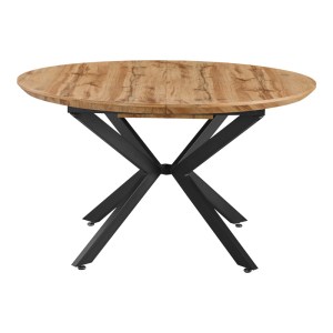 pak-235-000041-3 ΤΡΑΠΕΖΙ ΕΠΕΚΤΕΙΝΟΜΕΝΟ EDINA PAKOWORLD MDF ΣΕ SONOMA ΑΠΟΧΡΩΣΗ ΜΕ ΜΑΥΡΑ ΜΕΤΑΛΛΙΚΑ ΠΟΔΙΑ 130-170X130X75ΕΚ