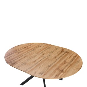 pak-235-000041-4 ΤΡΑΠΕΖΙ ΕΠΕΚΤΕΙΝΟΜΕΝΟ EDINA PAKOWORLD MDF ΣΕ SONOMA ΑΠΟΧΡΩΣΗ ΜΕ ΜΑΥΡΑ ΜΕΤΑΛΛΙΚΑ ΠΟΔΙΑ 130-170X130X75ΕΚ