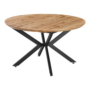 pak-235-000041 ΤΡΑΠΕΖΙ ΕΠΕΚΤΕΙΝΟΜΕΝΟ EDINA PAKOWORLD MDF ΣΕ SONOMA ΑΠΟΧΡΩΣΗ ΜΕ ΜΑΥΡΑ ΜΕΤΑΛΛΙΚΑ ΠΟΔΙΑ 130-170X130X75ΕΚ