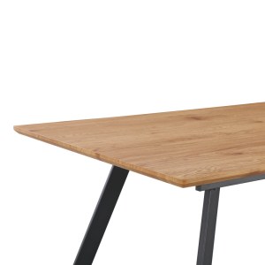 pak-235-000042-3 ΤΡΑΠΕΖΙ ΕΠΕΚΤΕΙΝΟΜΕΝΟ KANNU PAKOWORLD ΣΕ ΦΥΣΙΚΗ ΑΠΟΧΡΩΣΗ ΜΕ ΜΑΥΡΑ ΜΕΤΑΛΛΙΚΑ ΠΟΔΙΑ 160-200X90X75ΕΚ