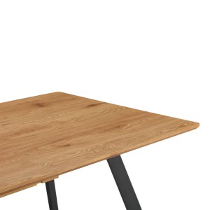 pak-235-000042-4 ΤΡΑΠΕΖΙ ΕΠΕΚΤΕΙΝΟΜΕΝΟ KANNU PAKOWORLD ΣΕ ΦΥΣΙΚΗ ΑΠΟΧΡΩΣΗ ΜΕ ΜΑΥΡΑ ΜΕΤΑΛΛΙΚΑ ΠΟΔΙΑ 160-200X90X75ΕΚ
