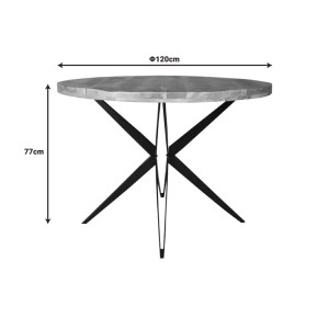 pak-240-000011-4 ΤΡΑΠΕΖΙ BOCCO PAKOWORLD ΞΥΛΟ MANGO ΦΥΣΙΚΟ 3ΕΚ ΜΕ ΜΑΥΡΑ ΜΕΤΑΛΛΙΚΑ ΠΟΔΙΑ Φ120X77ΕΚ
