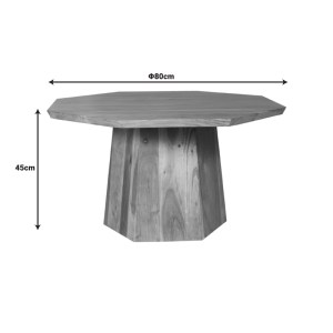 pak-240-000013-4 ΤΡΑΠΕΖΙ ΣΑΛΟΝΙΟΥ OCTAGON PAKOWORLD ΞΥΛΟ ACACIA ΣΕ ΦΥΙΚΗ ΑΠΟΧΡΩΣΗ Φ80X45ΕΚ
