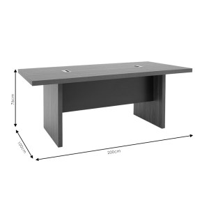 pak-246-000009-5 ΤΡΑΠΕΖΙ ΣΥΝΕΔΡΙΑΣΕΩΝ OSCAR PAKOWORLD ΚΑΡΥΔΙ-ΑΝΘΡΑΚΙ 200X100X76ΕΚ