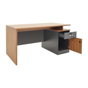 pak-246-000025-2 ΓΡΑΦΕΙΟ ΕΡΓΑΣΙΑΣ ΕΠΑΓΓΕΛΜΑΤΙΚΟ OSCAR PAKOWORLD ΣΕ ΚΑΡΥΔΙ-ΑΝΘΡΑΚΙ ΑΠΟΧΡΩΣΗ 150X80X76ΕΚ