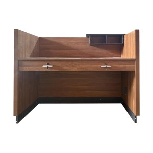 pak-246-000032-1 ΓΡΑΦΕΙΟ RECEPTION ΕΠΑΓΓΕΛΜΑΤΙΚΟ OSCAR PAKOWORLD ΣΕ ΚΑΡΥΔΙ-ΑΝΘΡΑΚΙ ΑΠΟΧΡΩΣΗ 140X65X110ΕΚ