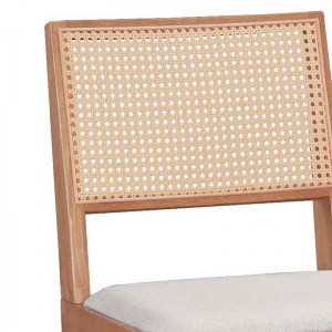 pak-247-000002-1 ΚΑΡΕΚΛΑ WINSLOW PAKOWORLD ΞΥΛΟ RUBBERWOOD ΑΝΟΙΚΤΟ ΚΑΡΥΔΙ-PVC RATTAN ΦΥΣΙΚΟ-ΥΦΑΣΜΑ ΓΚΡΙ