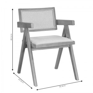 pak-247-000005-3 ΠΟΛΥΘΡΟΝΑ WINSLOW PAKOWORLD ΞΥΛΟ RUBBERWOOD ΜΑΥΡΟ-PVC RATTAN ΦΥΣΙΚΟ-ΥΦΑΣΜΑ ΓΚΡΙ