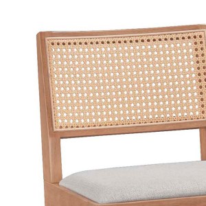pak-247-000007-1 ΣΚΑΜΠΟ BAR WINSLOW PAKOWORLD ΞΥΛΟ RUBBERWOOD ΑΝΟΙΚΤΟ ΚΑΡΥΔΙ-PVC RATTAN ΦΥΣΙΚΟ-ΥΦΑΣΜΑ ΓΚΡΙ 44.5X46X98ΕΚ
