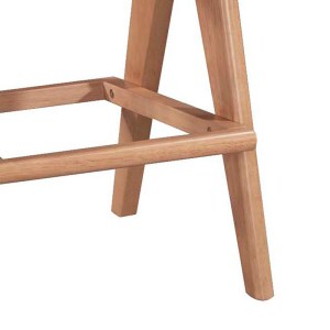 pak-247-000007-2 ΣΚΑΜΠΟ BAR WINSLOW PAKOWORLD ΞΥΛΟ RUBBERWOOD ΑΝΟΙΚΤΟ ΚΑΡΥΔΙ-PVC RATTAN ΦΥΣΙΚΟ-ΥΦΑΣΜΑ ΓΚΡΙ 44.5X46X98ΕΚ