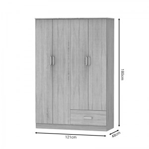 pak-248-000022-2 ΝΤΟΥΛΑΠΑ ΡΟΥΧΩΝ ΤΕΤΡΑΦΥΛΛΗ KARTER PAKOWORLD SONOMA ΜΕΛΑΜΙΝΗΣ 121X48X180ΕΚ