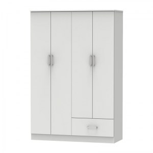 pak-248-000023 ΝΤΟΥΛΑΠΑ ΡΟΥΧΩΝ ΤΕΤΡΑΦΥΛΛΗ KARTER PAKOWORLD ΛΕΥΚΟ ΜΕΛΑΜΙΝΗΣ 121X48X180ΕΚ