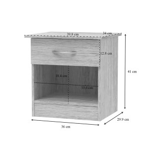 pak-248-000027-3 ΚΟΜΟΔΙΝΟ KONA PAKOWORLD ΣΕ OAK ΑΠΟΧΡΩΣΗ 40X34X42ΕΚ