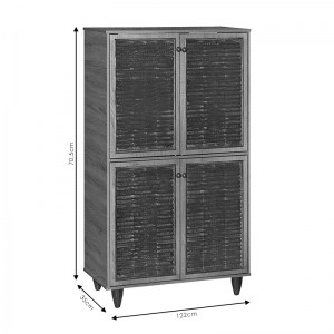 pak-249-000018-3 ΠΑΠΟΥΤΣΟΘΗΚΗ-ΝΤΟΥΛΑΠΙ RONAN PAKOWORLD ΧΡΩΜΑ WENGE EO 70.5X35X122ΕΚ