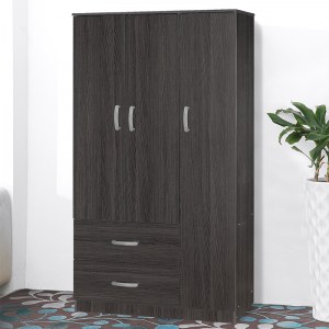 pak-249-000030-2 ΝΤΟΥΛΑΠΑ ΡΟΥΧΩΝ ΤΡΙΦΥΛΛΗ ZELIA PAKOWORLD ΜΕ 3 ΣΥΡΤΑΡΙΑ ΧΡΩΜΑ WENGE EO 90X42X180ΕΚ