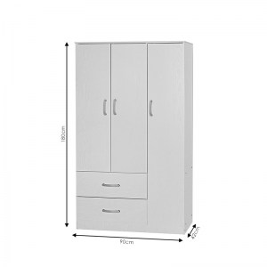 pak-249-000030-3 ΝΤΟΥΛΑΠΑ ΡΟΥΧΩΝ ΤΡΙΦΥΛΛΗ ZELIA PAKOWORLD ΜΕ 3 ΣΥΡΤΑΡΙΑ ΧΡΩΜΑ WENGE EO 90X42X180ΕΚ