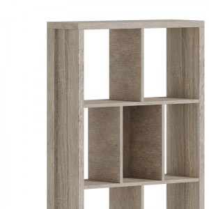 pak-249-000049-2 ΒΙΒΛΙΟΘΗΚΗ DIVIDRE PAKOWORLD SONOMA OAK ΜΕΛΑΜΙΝΗΣ 80X30X181ΕΚ