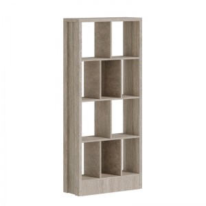 pak-249-000049 ΒΙΒΛΙΟΘΗΚΗ DIVIDRE PAKOWORLD SONOMA OAK ΜΕΛΑΜΙΝΗΣ 80X30X181ΕΚ