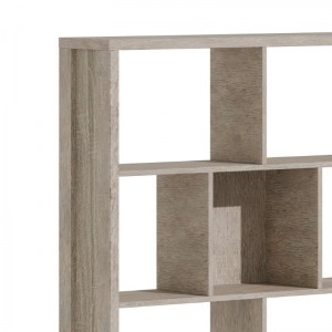 pak-249-000050-2 ΒΙΒΛΙΟΘΗΚΗ DIVIDRE PAKOWORLD SONOMA OAK ΜΕΛΑΜΙΝΗΣ 120X30X181ΕΚ