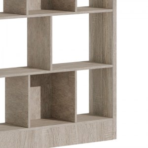 pak-249-000050-3 ΒΙΒΛΙΟΘΗΚΗ DIVIDRE PAKOWORLD SONOMA OAK ΜΕΛΑΜΙΝΗΣ 120X30X181ΕΚ