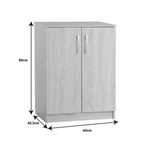 pak-249-000051-4 ΠΑΠΟΥΤΣΟΘΗΚΗ-ΝΤΟΥΛΑΠΙ SHORDO PAKOWORLD ΛΕΥΚΟ-OAK ΜΕΛΑΜΙΝΗΣ 60X40.5X80ΕΚ