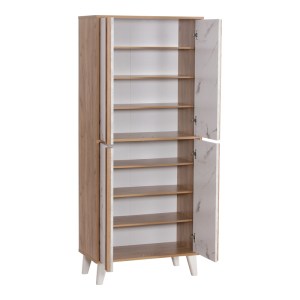 pak-249-000055-1 ΠΑΠΟΥΤΣΟΘΗΚΗ-ΝΤΟΥΛΑΠΙ YAMKA PAKOWORLD OAK ΜΑΡΜΑΡΟΥ ΜΕΛΑΜΙΝΗΣ 74X38X174ΕΚ