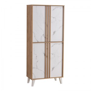 pak-249-000055 ΠΑΠΟΥΤΣΟΘΗΚΗ-ΝΤΟΥΛΑΠΙ YAMKA PAKOWORLD OAK ΜΑΡΜΑΡΟΥ ΜΕΛΑΜΙΝΗΣ 74X38X174ΕΚ