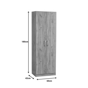 pak-249-000057-3 ΝΤΟΥΛΑΠΑ JONAR PAKOWORLD ΔΙΦΥΛΛΗ OAK ΜΕΛΑΜΙΝΗΣ 60X42X180ΕΚ