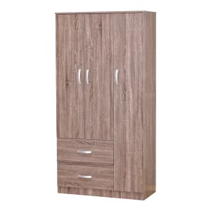 pak-249-000059 ΝΤΟΥΛΑΠΑ ΡΟΥΧΩΝ ΤΡΙΦΥΛΛΗ ZELIA PAKOWORLD ΜΕ 2 ΣΥΡΤΑΡΙΑ ΧΡΩΜΑ ΚΑΡΥΔΙ 90X42X180ΕΚ