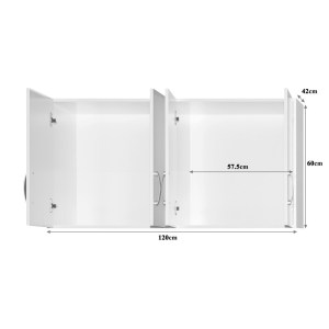 pak-249-000077-4 ΠΑΤΑΡΙ ΝΤΟΥΛΑΠΑΣ ZELIA PAKOWORLD ΤΕΤΡΑΦΥΛΛΟ ΣΕ ΛΕΥΚΗ ΑΠΟΧΡΩΣΗ 120X42X60ΕΚ