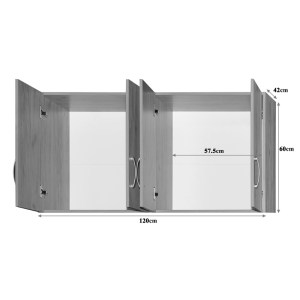 pak-249-000078-4 ΠΑΤΑΡΙ ΝΤΟΥΛΑΠΑΣ ZELIA PAKOWORLD ΤΕΤΡΑΦΥΛΛΟ ΣΕ OAK ΑΠΟΧΡΩΣΗ 120X42X60ΕΚ