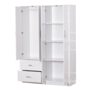 pak-249-000079-1 ΝΤΟΥΛΑΠΑ ΡΟΥΧΩΝ ΤΕΤΡΑΦΥΛΛΗ ΜΕ ΠΑΤΑΡΙ ZELIA PAKOWORLD ΜΕ 2 ΣΥΡΤΑΡΙΑ ΣΕ ΛΕΥΚΗ ΑΠΟΧΡΩΣΗ 120X42X240ΕΚ