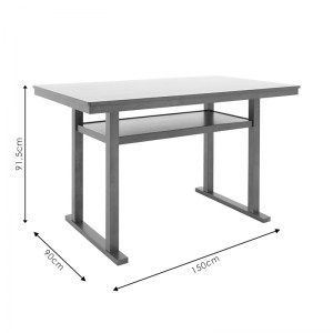 pak-250-000001-6 ΤΡΑΠΕΖΙ ΜΠΑΡ TENOR PAKOWORLD ΦΥΣΙΚΟ ΞΥΛΟ RUBBERWOOD-ΜDF ΚΑΡΥΔΙ 150X90X91.5ΕΚ