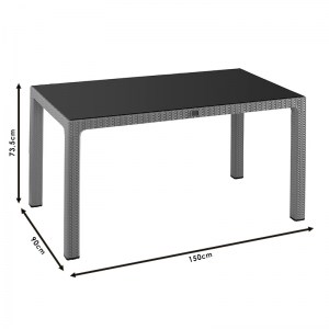 pak-253-000029-2 ΤΡΑΠΕΖΙ EXPLORE PAKOWORLD ΜΕ UV PROTECTION PP ΚΑΦΕ 150X90X73.5ΕΚ