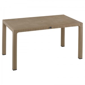 pak-253-000058-1 ΤΡΑΠΕΖΑΡΙΑ ΚΗΠΟΥ EXPLORE-HALCYON PAKOWORLD ΣΕΤ 7ΤΕΜ PP CAPPUCCINO 150X90X73,5ΕΚ