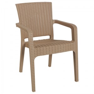 pak-253-000070-2 ΤΡΑΠΕΖΑΡΙΑ ΚΗΠΟΥ EXPLORE-HALCYON PAKOWORLD ΣΕΤ 3ΤΕΜ PP CAPPUCCINO 90X90X73,5ΕΚ