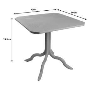 pak-253-000117-3 ΤΡΑΠΕΖΙ ICON  PAKOWORLD PP ΣΕ ΑΠΟΧΡΩΣΣΗ CAPPUCINO 80X80X74.5ΕΚ
