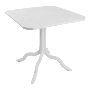 pak-253-000118 ΤΡΑΠΕΖΙ ICON  PAKOWORLD PP ΣΕ ΛΕΥΚΗ ΑΠΟΧΡΩΣΗ 80X80X74.5ΕΚ