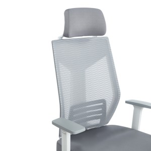 pak-254-000012-4 ΚΑΡΕΚΛΑ ΓΡΑΦΕΙΟΥ ΔΙΕΥΘΥΝΤΗ COMMEND PAKOWORLD MESH ΓΚΡΙ ΥΦΑΣΜΑ