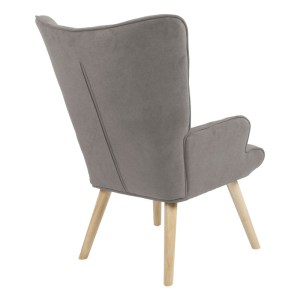 pak-255-000019-1 ΠΟΛΥΘΡΟΝΑ FLUFFY PAKOWORLD ΥΦΑΣΜΑ ΓΚΡΙ-ΠΟΔΙ RUBBERWOOD ΦΥΣΙΚΟ 75X69X96ΕΚ