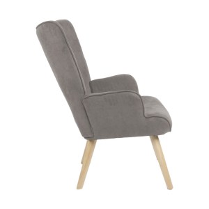 pak-255-000019-2 ΠΟΛΥΘΡΟΝΑ FLUFFY PAKOWORLD ΥΦΑΣΜΑ ΓΚΡΙ-ΠΟΔΙ RUBBERWOOD ΦΥΣΙΚΟ 75X69X96ΕΚ