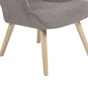 pak-255-000019-5 ΠΟΛΥΘΡΟΝΑ FLUFFY PAKOWORLD ΥΦΑΣΜΑ ΓΚΡΙ-ΠΟΔΙ RUBBERWOOD ΦΥΣΙΚΟ 75X69X96ΕΚ